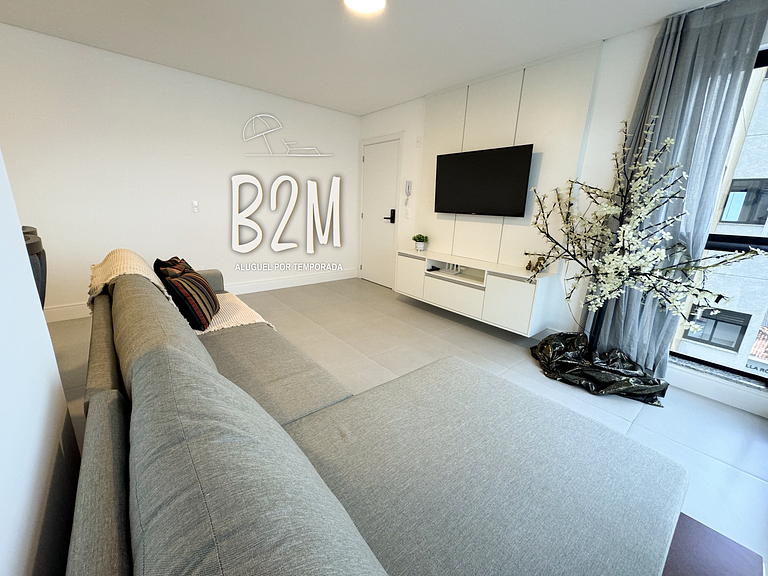 Amplo apartamento com vista mar