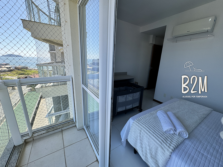 Apartamento com vista mar, churrasqueira e piscina