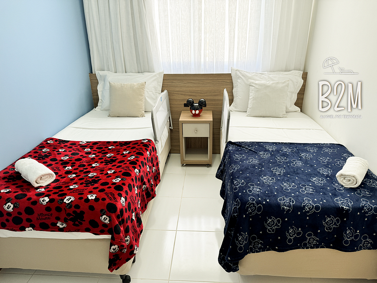 Apartamento com vista mar, churrasqueira e piscina