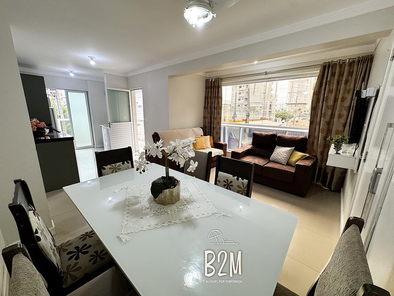 Apartamento com churrasqueira, praia Perequê