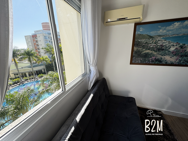 Vista mar, completo, luxuoso e amplo em homeclub