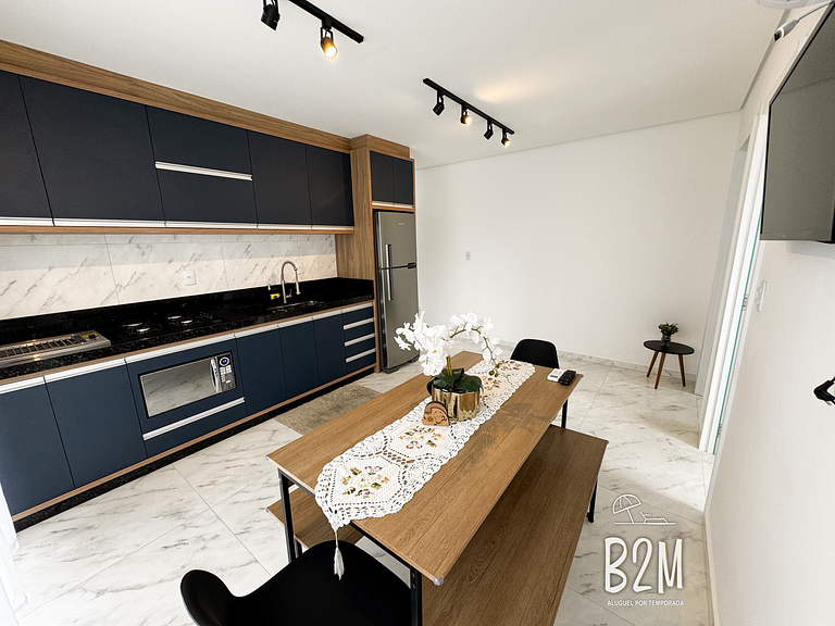 Aconchegante apartamento, jacuzzi e churrasqueira