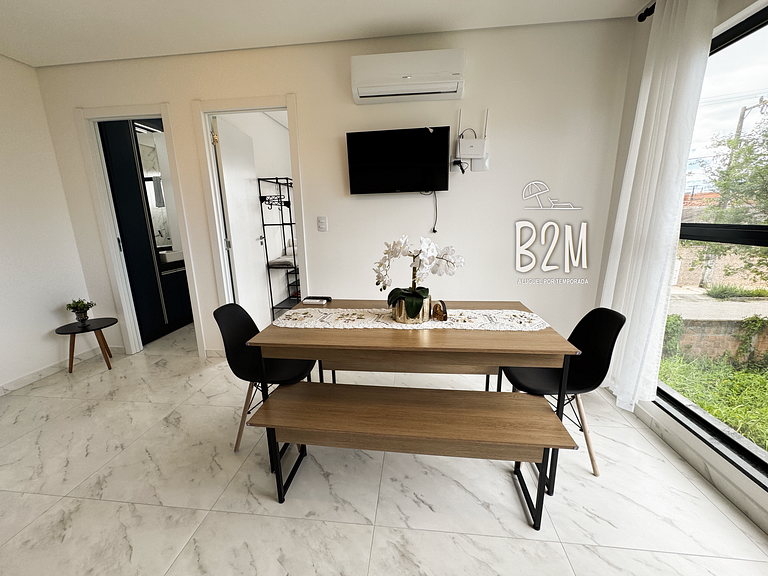 Aconchegante apartamento, jacuzzi e churrasqueira