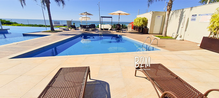 Homeclub beira-mar, piscina borda infinita