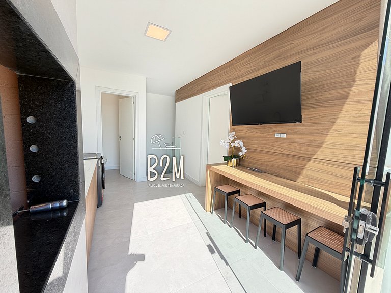 Triplex com jacuzzi, vista mar, churrasqueira