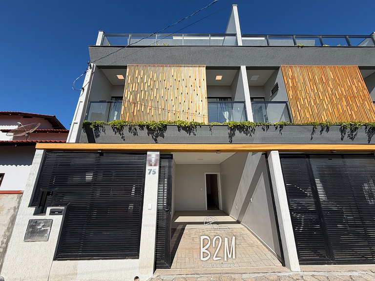 Triplex com jacuzzi, vista mar, churrasqueira