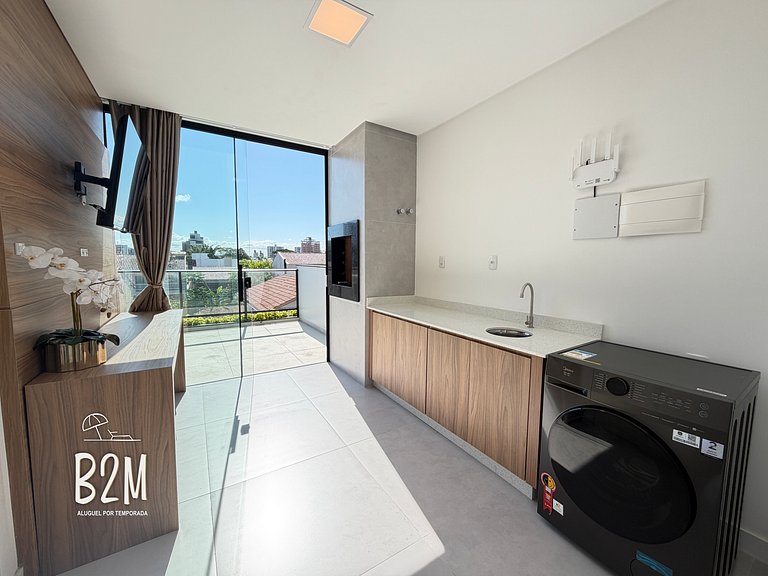 Triplex com jacuzzi, vista mar, churrasqueira