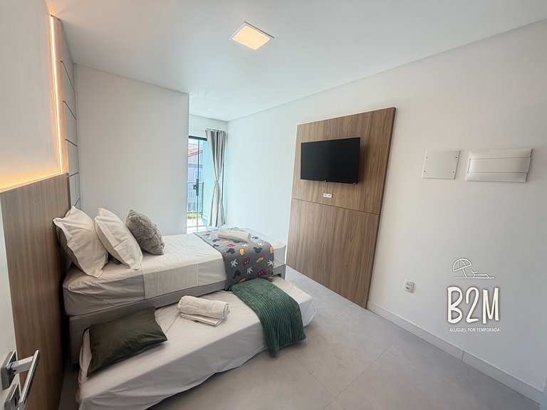 Triplex com jacuzzi, vista mar, churrasqueira