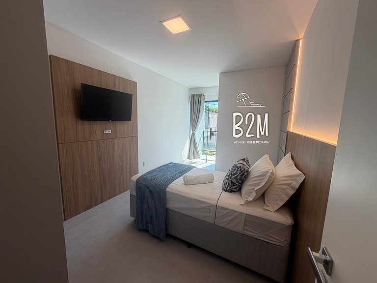 Triplex com jacuzzi, vista mar, churrasqueira