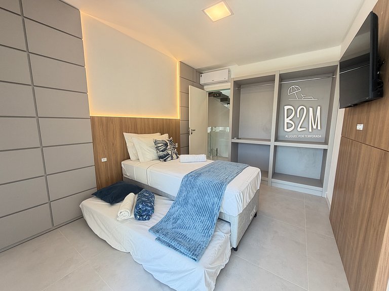 Triplex com jacuzzi, vista mar, churrasqueira