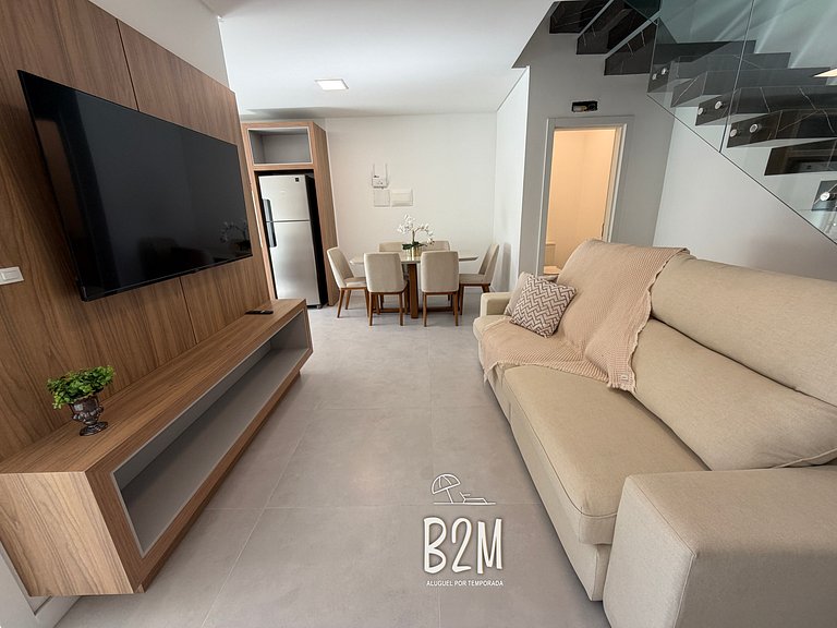 Triplex com jacuzzi, vista mar, churrasqueira