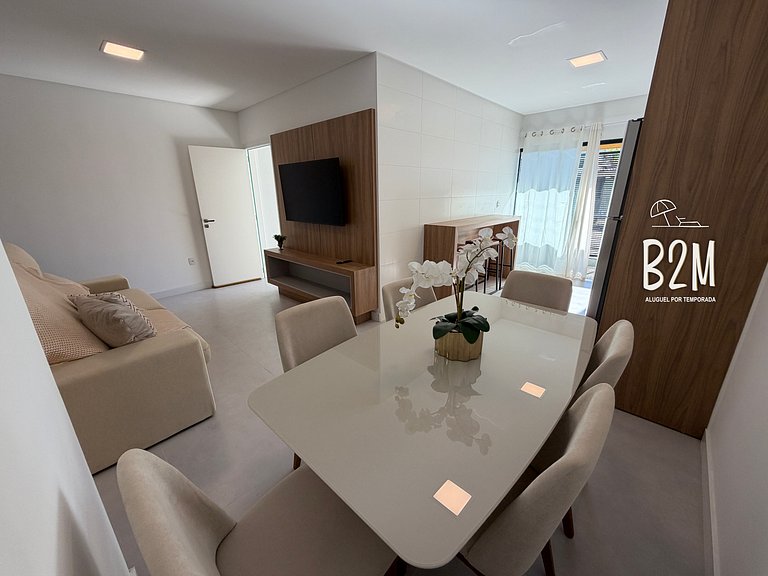 Triplex com jacuzzi, vista mar, churrasqueira