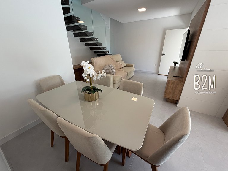 Triplex com jacuzzi, vista mar, churrasqueira