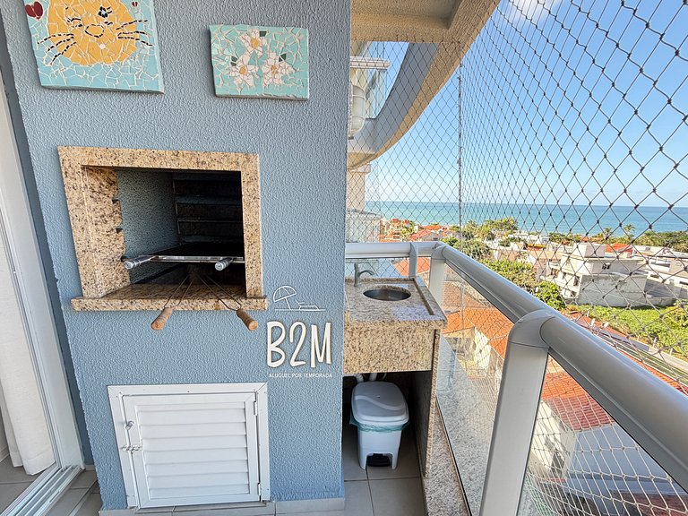 Vista mar, churrasqueira, piscina, homeclub