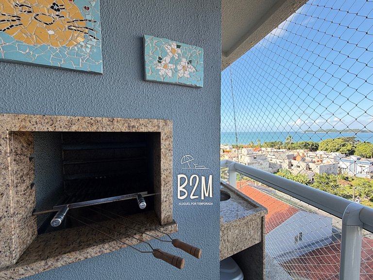 Vista mar, churrasqueira, piscina, homeclub