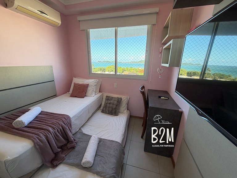 Vista mar, churrasqueira, piscina, homeclub