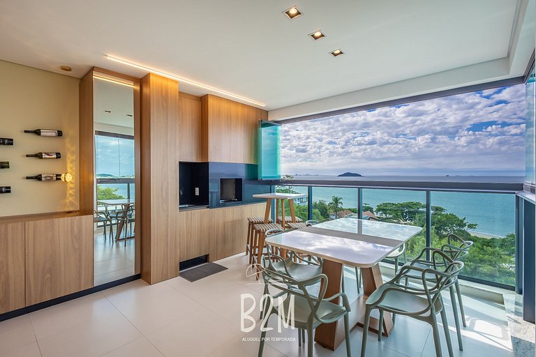 Incrível vista mar, churrasqueira, piscina