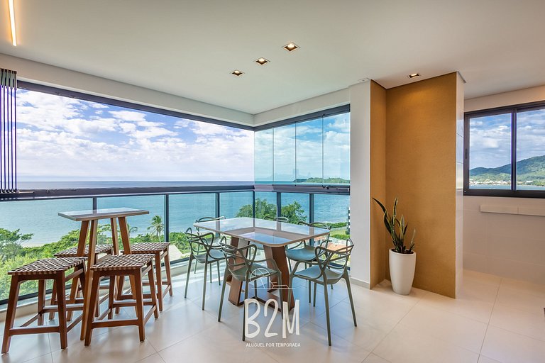 Incrível vista mar, churrasqueira, piscina