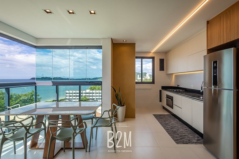 Incrível vista mar, churrasqueira, piscina