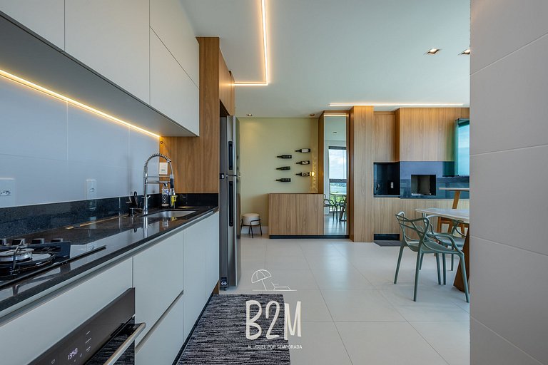 Incrível vista mar, churrasqueira, piscina