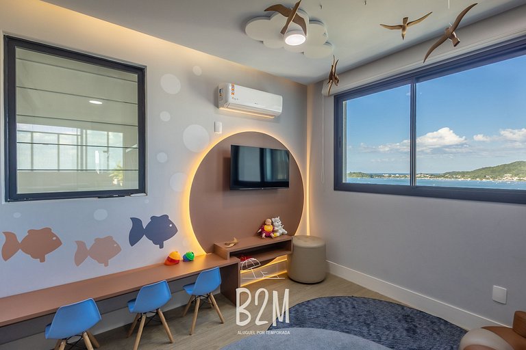 Incrível vista mar, churrasqueira, piscina