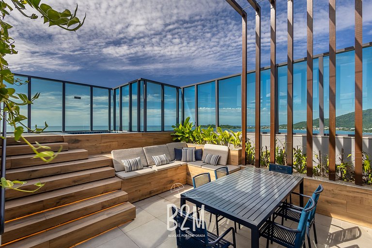 Incrível vista mar, churrasqueira, piscina