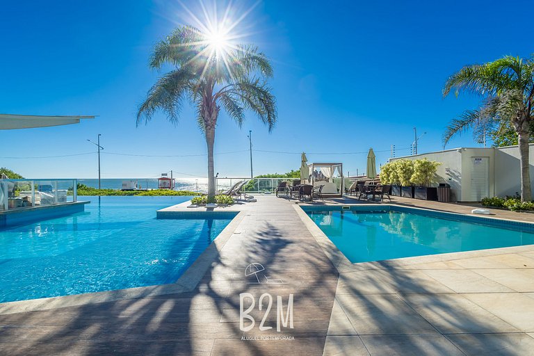 Homeclub beira-mar, piscina borda infinita