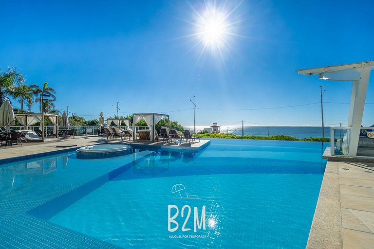 Homeclub beira-mar, piscina borda infinita