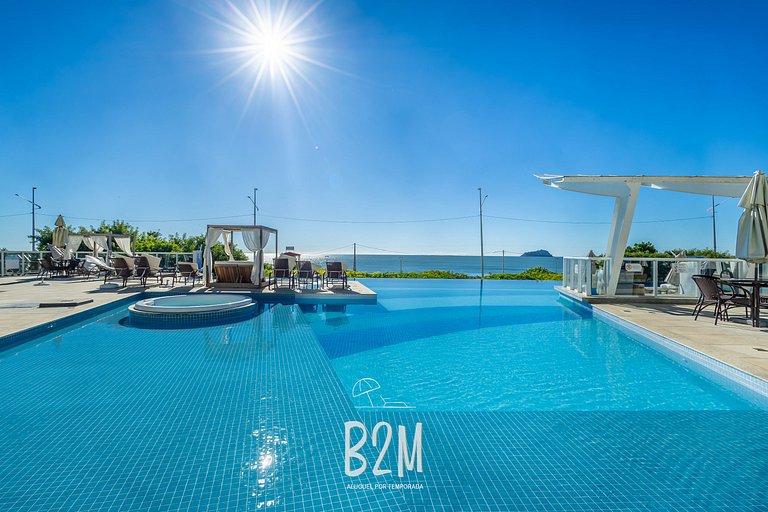 Homeclub beira-mar, piscina borda infinita