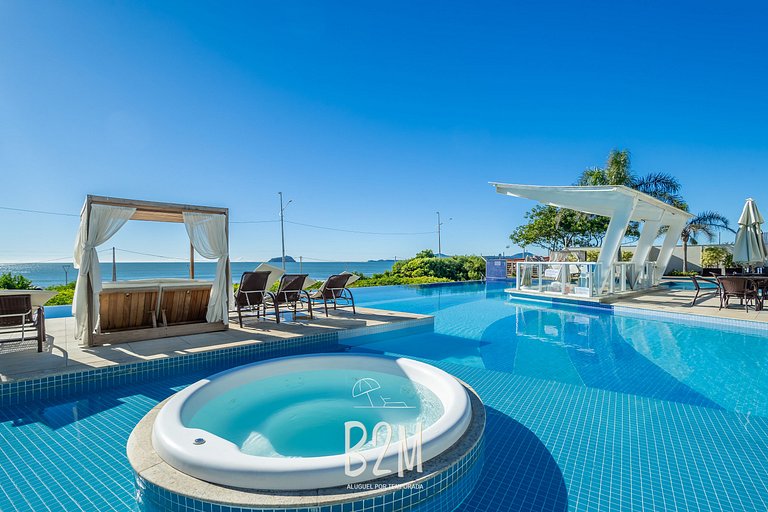 Homeclub beira-mar, piscina borda infinita